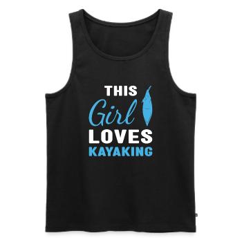 Kayakiste Cette fille adore le kayak - Débardeur bio Premium Homme - noir - Devant - Michal (187cm)