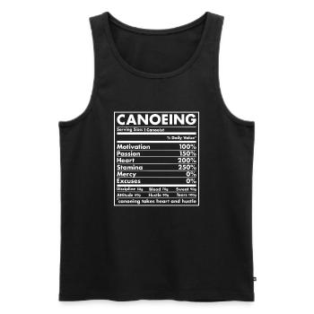 Canoeist Nutrition Canoeing - Men's Premium Organic Tank Top - black - Front - Michal (187cm)