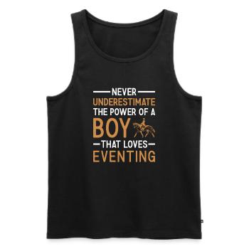 Rider Never Underestimate The Power Of A Boy - Men's Premium Organic Tank Top - black - Front - AI Model Male 178 light (178cm)