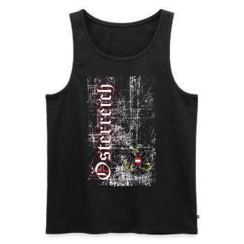 Österreich - Männer Premium Bio Tank Top - Schwarz - Vorne - Michal (187cm)