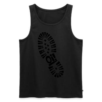 Oi! meine Stiefel! - Männer Premium Bio Tank Top - Schwarz - Vorne - AI Model Male 178 light (178cm)