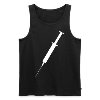 Spritze - Männer Premium Bio Tank Top - Schwarz - Vorne - AI Model Male 178 light (178cm)