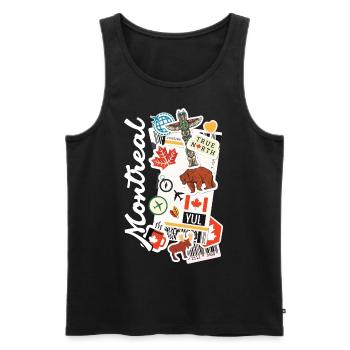 Montreal Canada True North - Männer Premium Bio Tank Top - Schwarz - Vorne - AI Model Male 178 light (178cm)