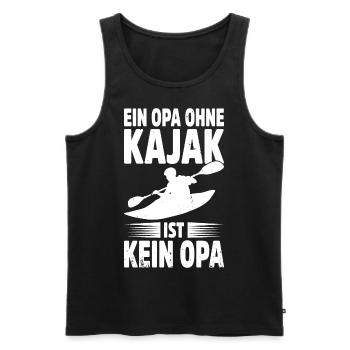 Kajak Geschenkidee Kanu Paddeln Kajakfahren - Männer Premium Bio Tank Top - Schwarz - Vorne - Michal (187cm)