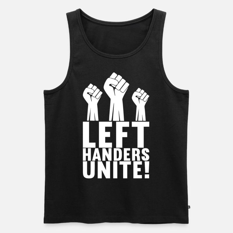 Linkshänder - Männer Premium Bio Tank Top - Schwarz