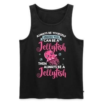 Qualle Meduse Fisch Tank Meerestiere Aquarium - Männer Premium Bio Tank Top - Schwarz - Vorne - Michal (187cm)