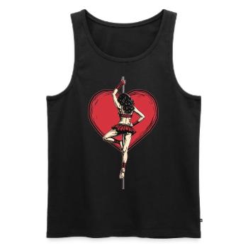 Pole Dance Pole Tänzerin Stangentanz - Männer Premium Bio Tank Top - Schwarz - Vorne - AI Model Male 178 light (178cm)
