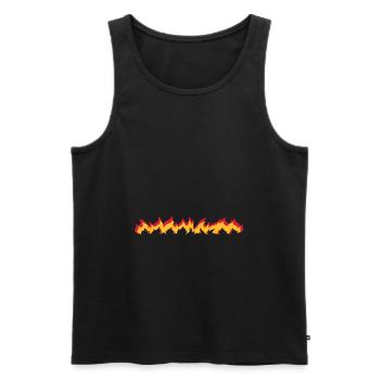Flammen - Feuerreihe - Männer Premium Bio Tank Top - Schwarz - Vorne - AI Model Male 178 light (178cm)