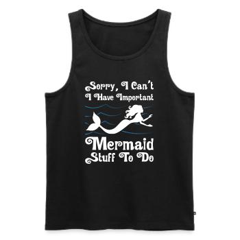 Stuff To Do Mermaid - Männer Premium Bio Tank Top - Schwarz - Vorne - AI Model Male 178 light (178cm)