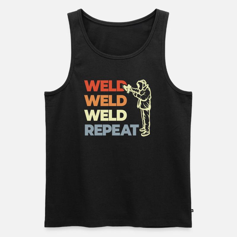 Schweiß Liebhaber - Männer Premium Bio Tank Top - Schwarz