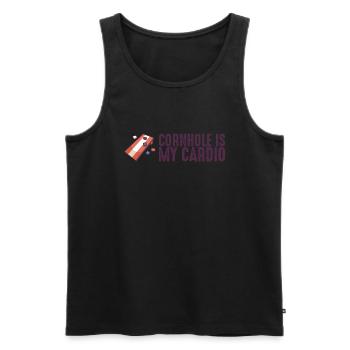 Cornhole est mon cardio cornhole sacs Cornhole - Débardeur bio Premium Homme - noir - Devant - Michal (187cm)