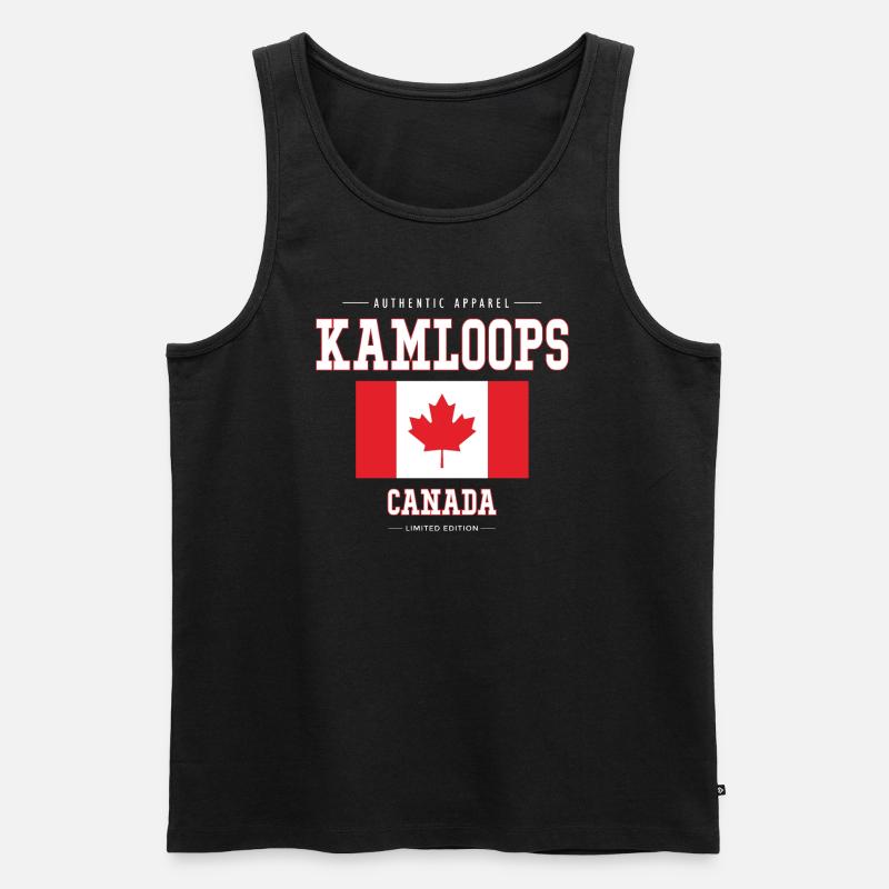 Kamloops - Männer Premium Bio Tank Top - Schwarz