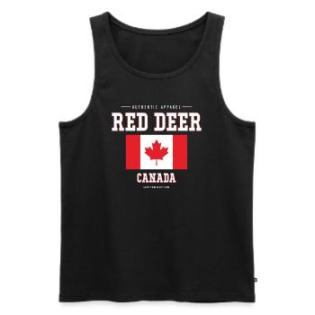 Red Deer - Männer Premium Bio Tank Top - Schwarz - Vorne - AI Model Male 178 light (178cm)