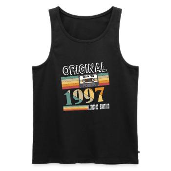 1997 Vintage Retro Birthday Gift - Men's Premium Organic Tank Top - black - Front - AI Model Male 178 light (178cm)