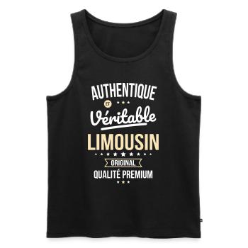 Authentique et véritable Limousin - Original - Débardeur bio Premium Homme - noir - Devant - Michal (187cm)