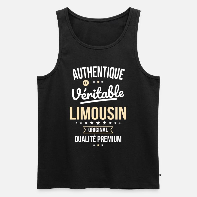 Authentique et véritable Limousin - Original - Débardeur bio Premium Homme - noir