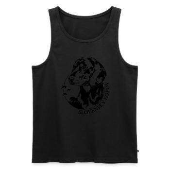 Slovensky Kopov Portrait Hunde Jagdhund Wilsigns - Männer Premium Bio Tank Top - Schwarz - Vorne - AI Model Male 178 light (178cm)