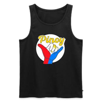 Cooles Pinoy-Design für stolze Pinoys - Männer Premium Bio Tank Top - Schwarz - Vorne - AI Model Male 178 light (178cm)
