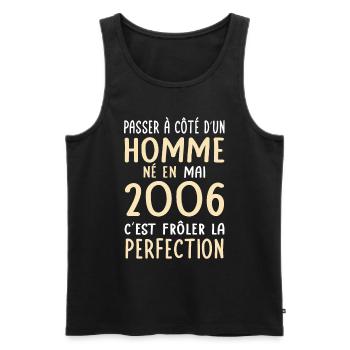 Birthday 18 years old - Born in May 2006 - Men's Premium Organic Tank Top - black - Front - Michal (187cm)