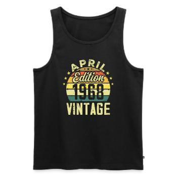 Vintage April 1968 - Birthday Gift 1968 - Men's Premium Organic Tank Top - black - Front - Michal (187cm)