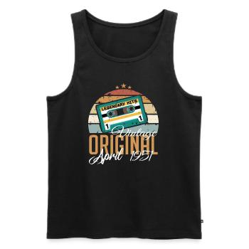 Die Legenden wurden im April 1951 geboren Geschenk - Männer Premium Bio Tank Top - Schwarz - Vorne - Michal (187cm)