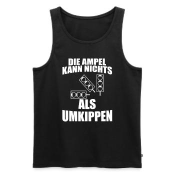 Ampel Regierung Scholz Baerbock Habeck Grüne SPD - Männer Premium Bio Tank Top - Schwarz - Vorne - AI Model Male 178 light (178cm)