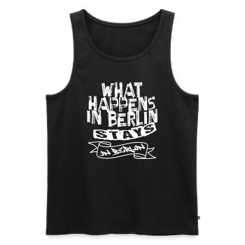 Berlin Souvenir Touristen Hauptstadt Metropole BLN - Männer Premium Bio Tank Top - Schwarz - Vorne - AI Model Male 178 light (178cm)