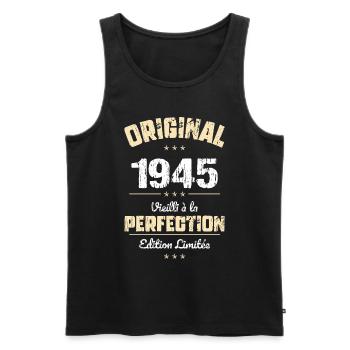 80th Anniversary - Original - 1945 - Men's Premium Organic Tank Top - black - Front - Michal (187cm)