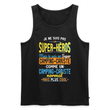 Not a Superhero but a Super Motorhome Owner - Men's Premium Organic Tank Top - black - Front - Michal (187cm)