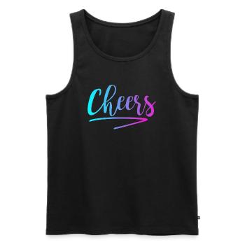 Cheers - Men's Premium Organic Tank Top - black - Front - AI Model Male 178 light (178cm)
