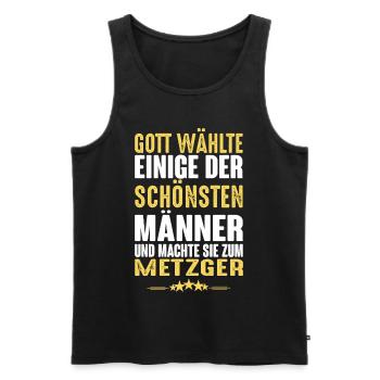Metzger - Metzger - Männer Premium Bio Tank Top - Schwarz - Vorne - Michal (187cm)