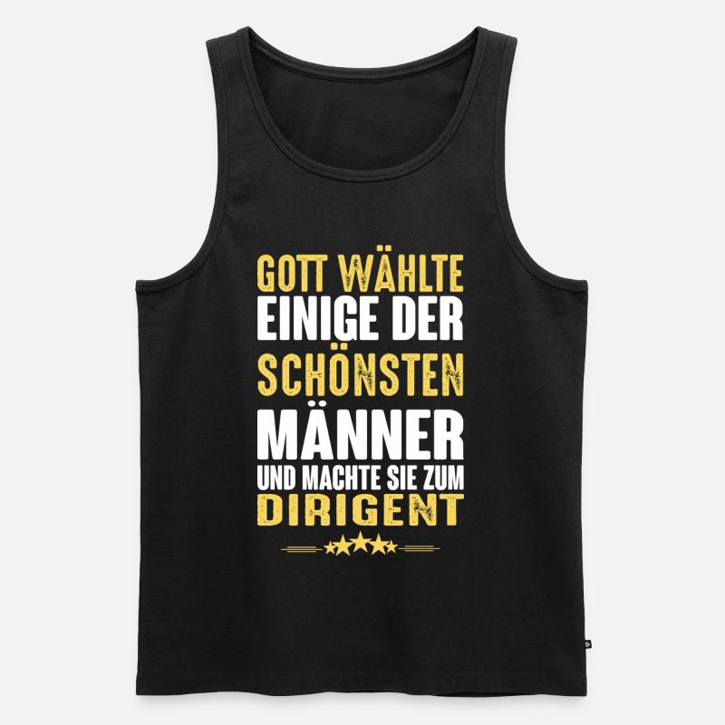Dirigent - Männer Premium Bio Tank Top - Schwarz