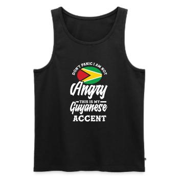 Lustiges Geschenk Zum Guyanischen Erbe - Männer Premium Bio Tank Top - Schwarz - Vorne - Michal (187cm)