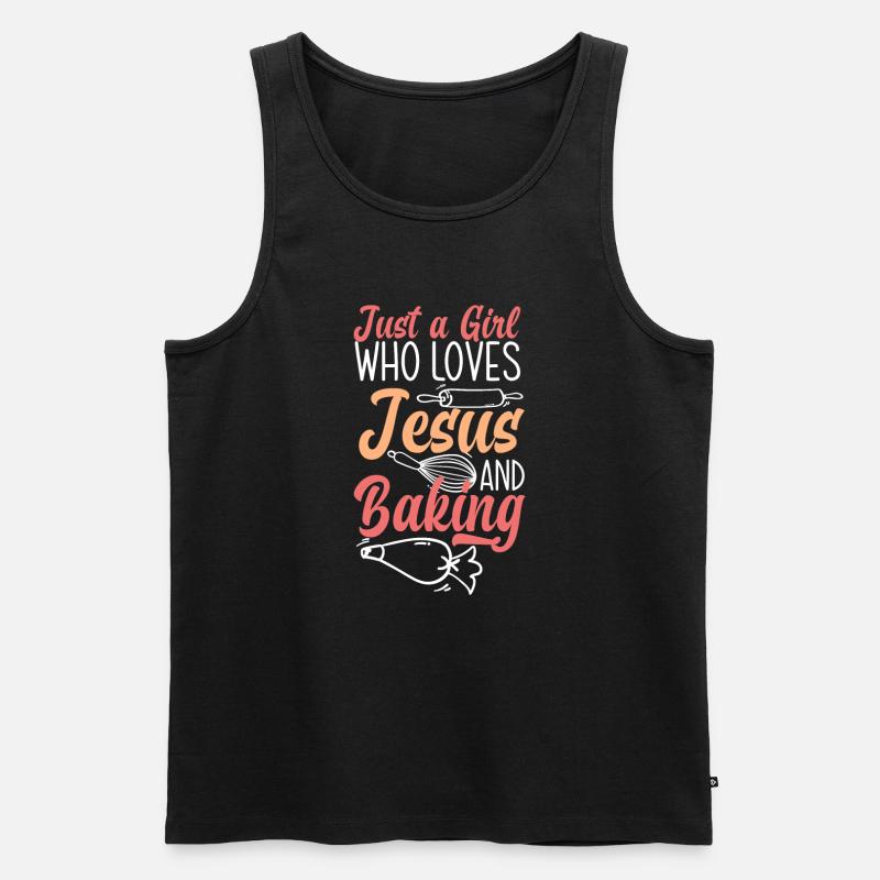 Lustiges Hobby Bäcker Geschenk - Männer Premium Bio Tank Top - Schwarz