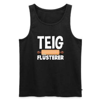 Teig Flüsterer Lustiges Bäcker Backen Geschenk - Männer Premium Bio Tank Top - Schwarz - Vorne - Michal (187cm)