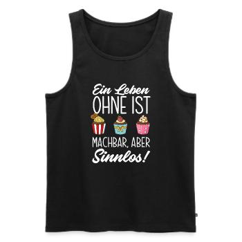Ein Leben Ohne Backen Lustiges Backen Geschenk - Männer Premium Bio Tank Top - Schwarz - Vorne - Michal (187cm)