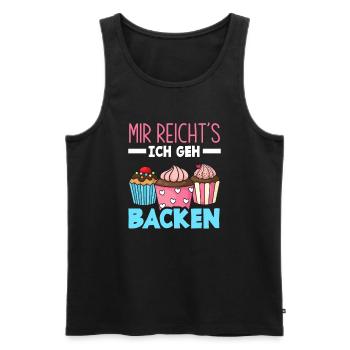 Mir Reicht's Ich Geh Backen Lustiges Backen - Männer Premium Bio Tank Top - Schwarz - Vorne - Michal (187cm)