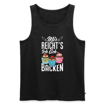 Mir Reicht's Ich Geh Backen Lustiges Backen - Männer Premium Bio Tank Top - Schwarz - Vorne - Michal (187cm)