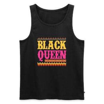 Mélanine Afro-Américaine Femme Afro-Américaine - Débardeur bio Premium Homme - noir - Devant - Michal (187cm)