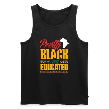 Mélanine Afro-Américaine Femme Afro-Américaine - Débardeur bio Premium Homme - noir - Devant - Michal (187cm)