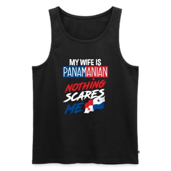 Lustiges Panama Panamaer Panamaerin Geschenk - Männer Premium Bio Tank Top - Schwarz - Vorne - AI Model Male 178 light (178cm)