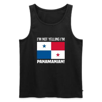 Lustiges Panama Panamaer Panamaerin Geschenk - Männer Premium Bio Tank Top - Schwarz - Vorne - AI Model Male 178 light (178cm)