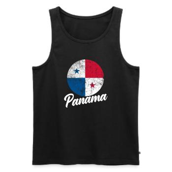 Lustiges Panama Panamaer Panamaerin Geschenk - Männer Premium Bio Tank Top - Schwarz - Vorne - AI Model Male 178 light (178cm)