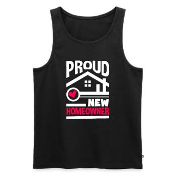 Homeowner Home Purchase Gift - Men's Premium Organic Tank Top - black - Front - AI Model Male 178 light (178cm)