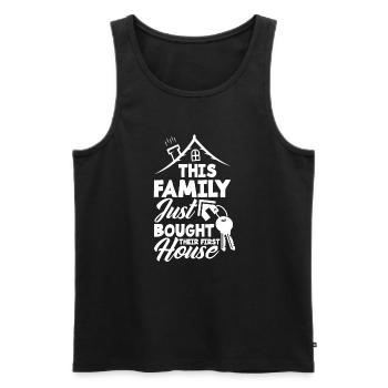 Homeowner Home Purchase Gift - Men's Premium Organic Tank Top - black - Front - AI Model Male 178 light (178cm)