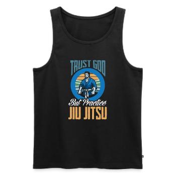 Jiu Jitsu Jiu Jitsu Jiu Jitsu - Männer Premium Bio Tank Top - Schwarz - Vorne - AI Model Male 178 light (178cm)