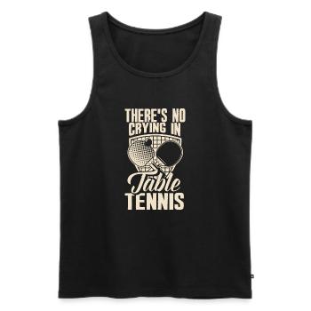 Fun Table Tennis Gift - Men's Premium Organic Tank Top - black - Front - Michal (187cm)