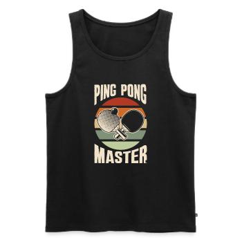Fun Table Tennis Gift - Men's Premium Organic Tank Top - black - Front - Michal (187cm)