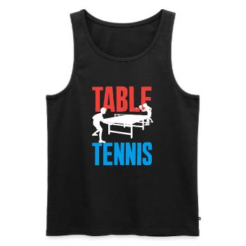 Fun Table Tennis Gift - Men's Premium Organic Tank Top - black - Front - Michal (187cm)