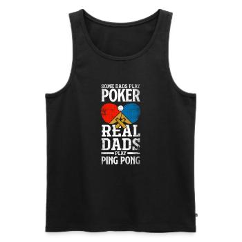 Fun Table Tennis Gift - Men's Premium Organic Tank Top - black - Front - Michal (187cm)